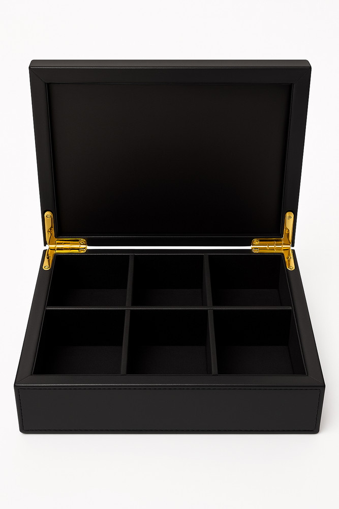 Ronnefeldt - Black Leather Teavelope Treasure Chest (Small)