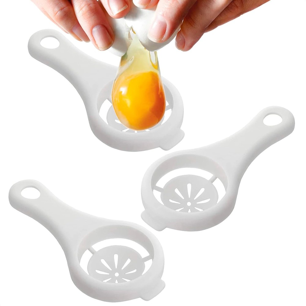 3-PACK Tool Yolk White Separator - Egg Divider Strainer Screen Filter