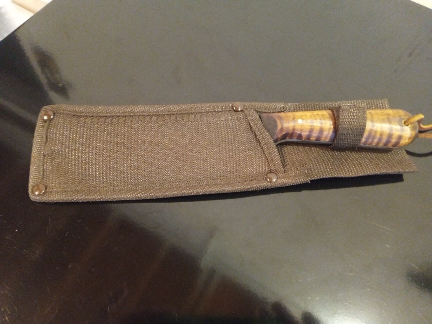 Vintage Custom-HandMade JEFF WHITE 11'' Primitive Camp Knife. Thick & Heavy Duty