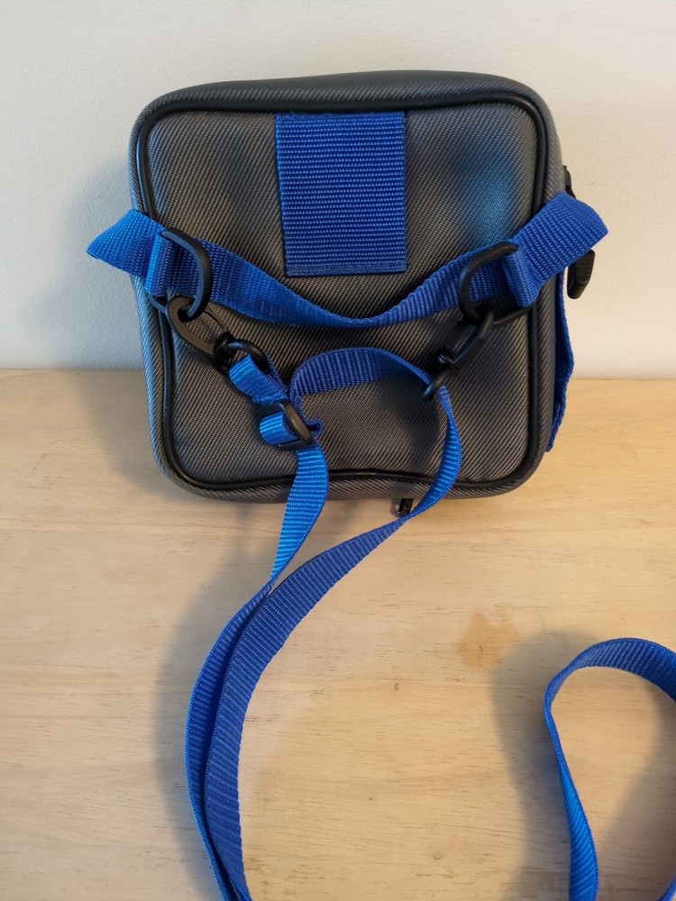 Case Logic CD Player Blue & Gray Carrying Case W/3-Pockets & Adjustable strap