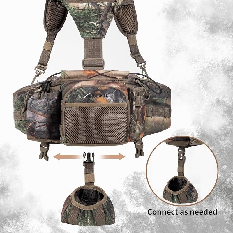 Durable Camo Hunting Backpack Stealth Multi Functional Storage Bag W/ Zippers US