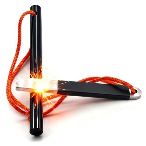 4 Portable Pocket Waterproof Ferrocerium Ferro Rod Fire Starter Survival Tool...