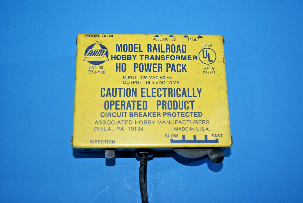 AHM HO Scale Model RR Railroad Train Power Pack Transformer 120 Volt #2