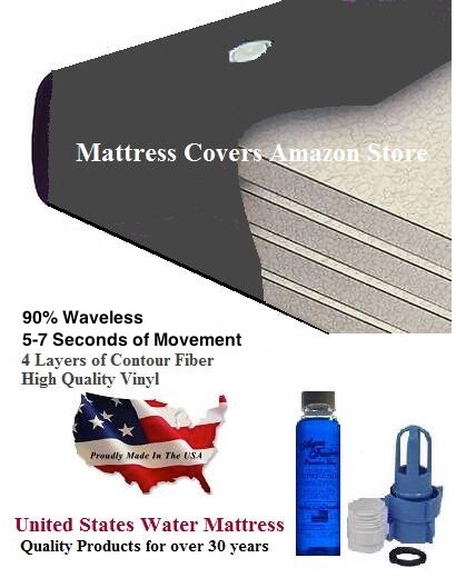 90% Waveless Waterbed Mattress with Liner, Cotton Sheets, Fill kit & Conditioner