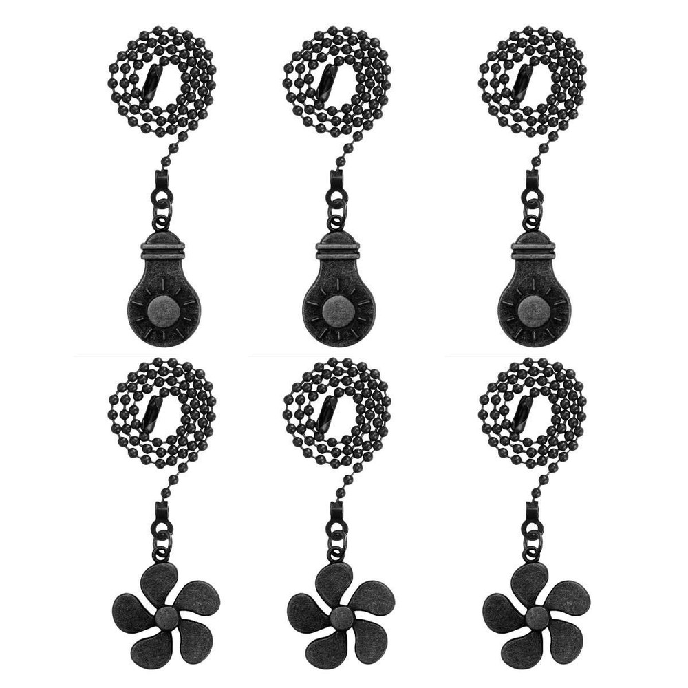 12" Ceiling Fan Pull Chain Set, Fan & Light Pull Chain Extender with Connector