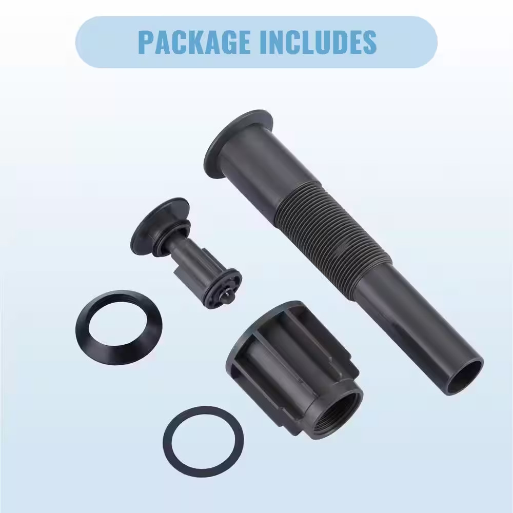 Drain Assembly Stopper without Overflow in Matte Black