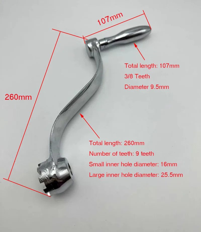Milling Machine 9-Teeth Type Elevating Knee Crank Handle Mill Part