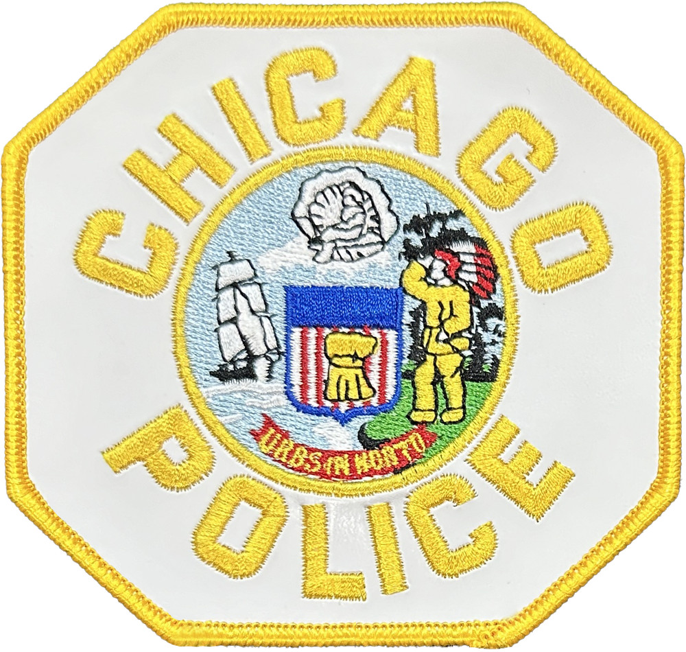 CHICAGO POLICE SHOULDER PATCH: Command Staff (VINYL Backing / Leather Coat)