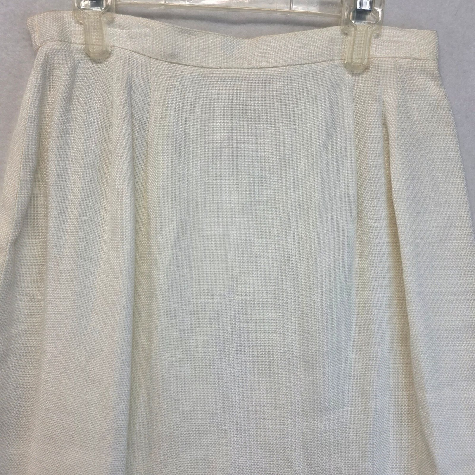 Vintage Susan Bristol Pencil Skirt Sz 8 Ivory Deadstock USA Neutral Fairy Career