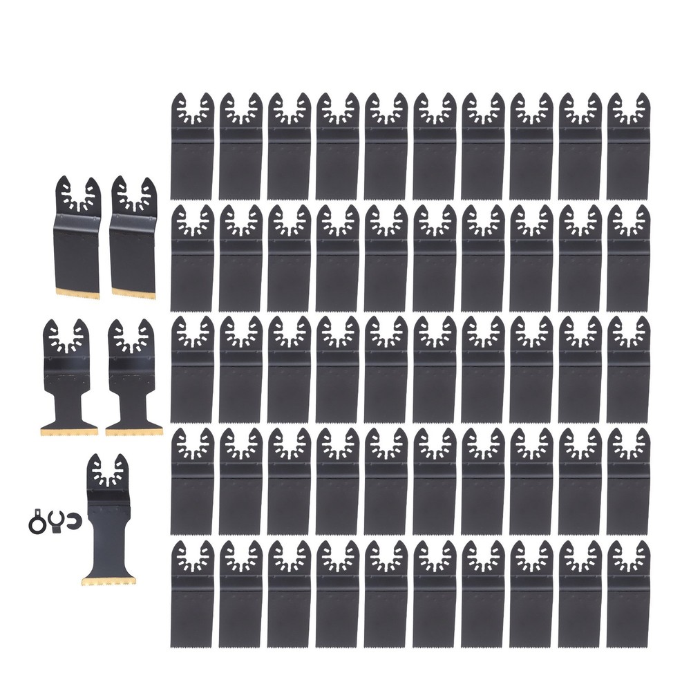 55 PCS 6 Types Universal Titanium Oscillating Saw Blades Multitool Blades