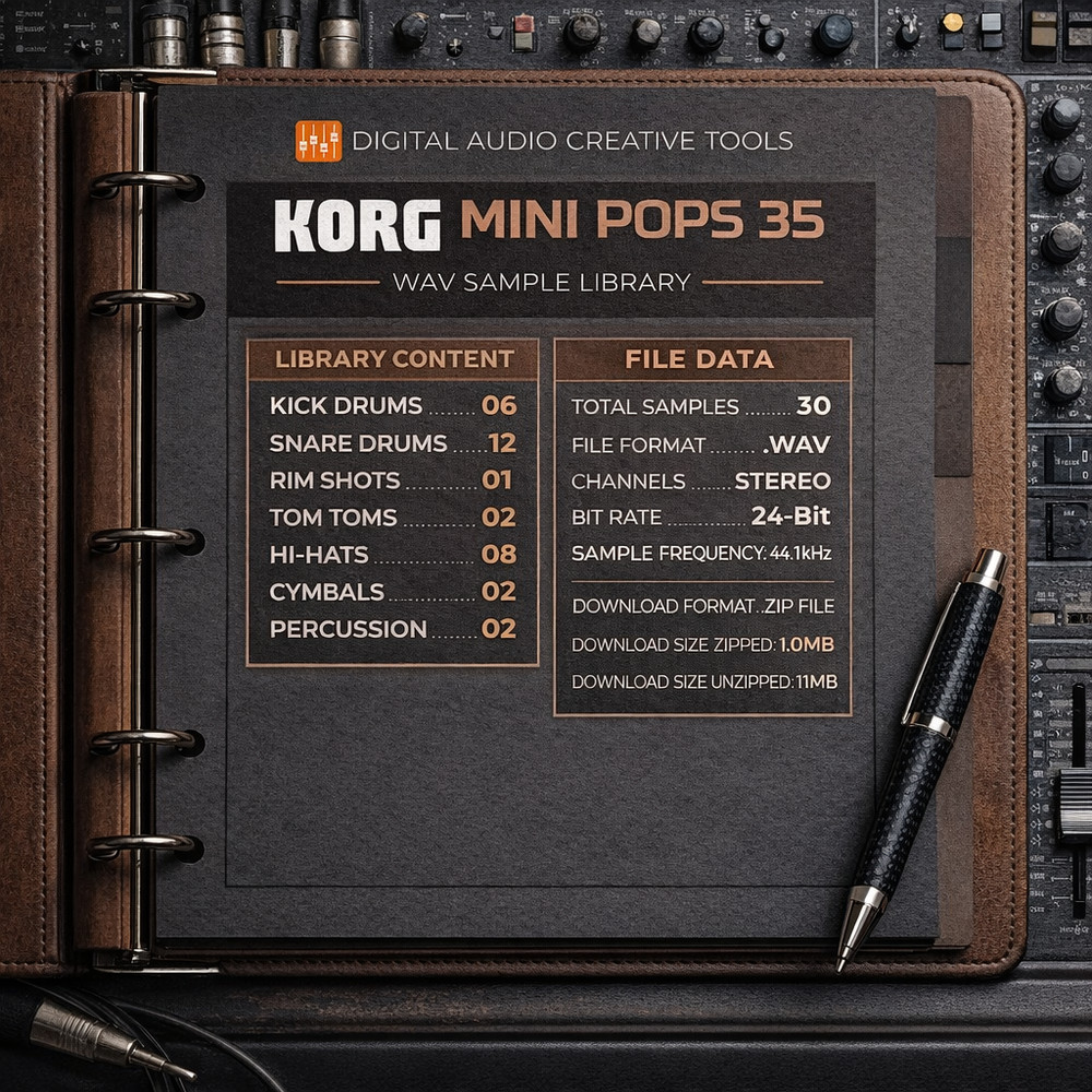 Korg Mini Pops 35 Drum Machine Sample Library