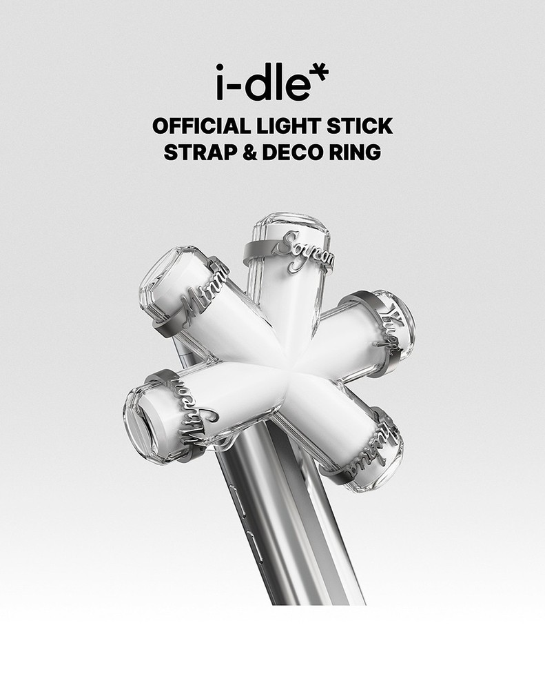 (G) I-DLE OFFICIAL LIGHT STICK STRAP & DECO RING/Tracking Code FANLIGHT MD GOODS