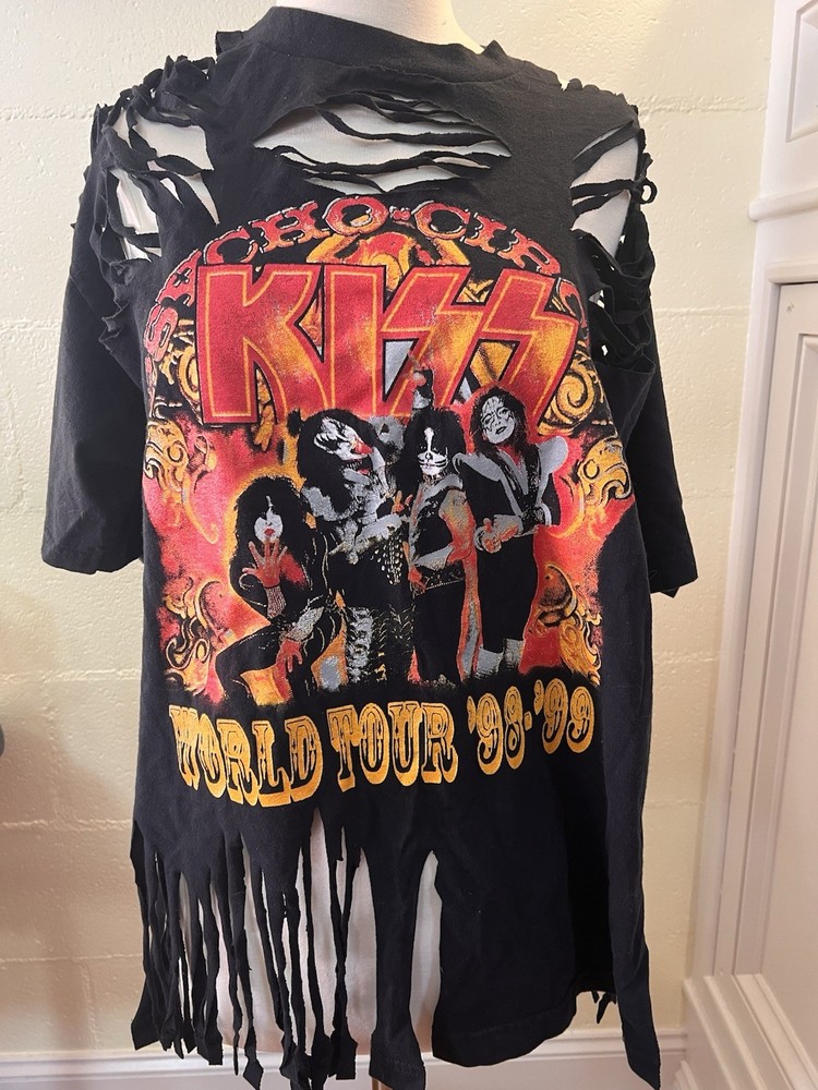 RARE KISS PSYCHO CIRCUS 1998 DODGER STADIUM HALLOWEEN SMASHING PUMPKINS SHIRT L