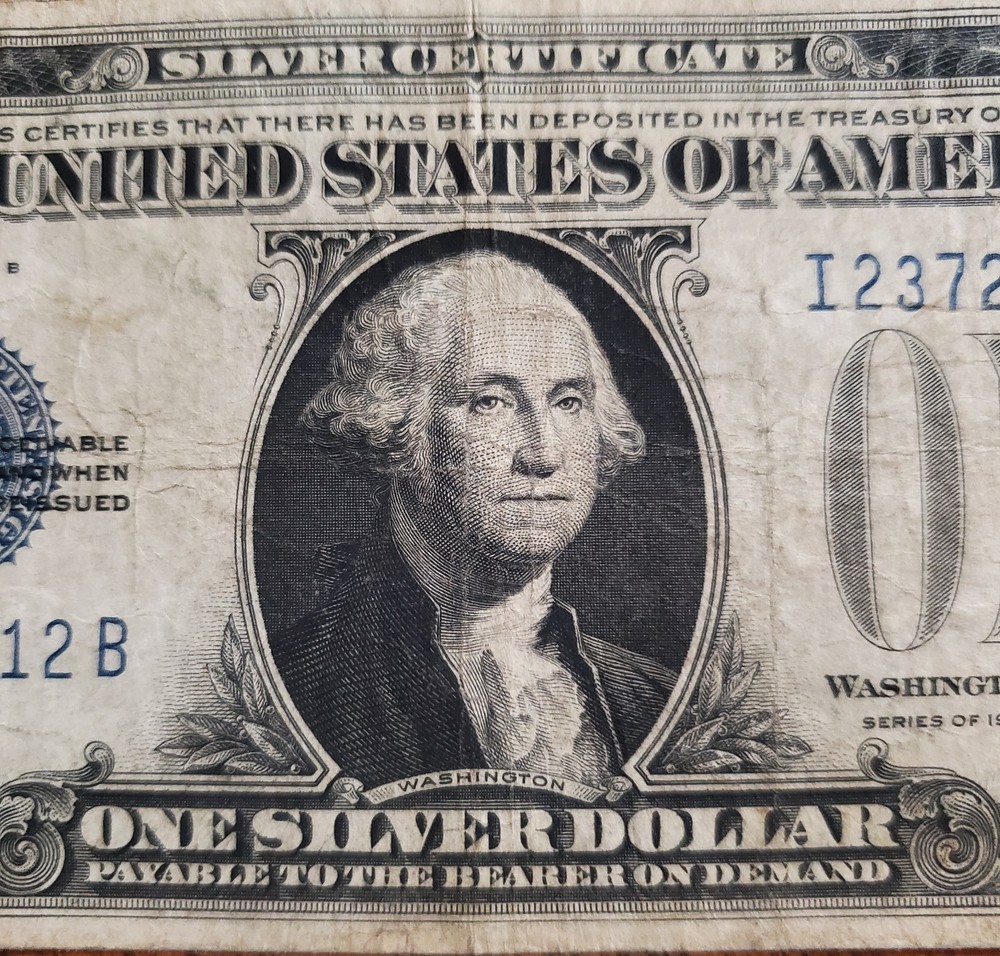 1928 B $1 Dollar Funny Back Silver Certificate Note AG -Fair Condition