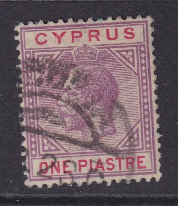 CYPRUS, 1922 KGV, Script CA, 1pi. Violet & Red, used.