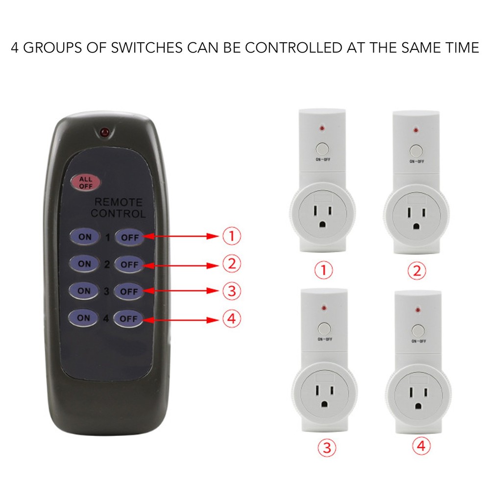 Wireless Switch Socket Kit Efficient Remote Control Function For Home Use New