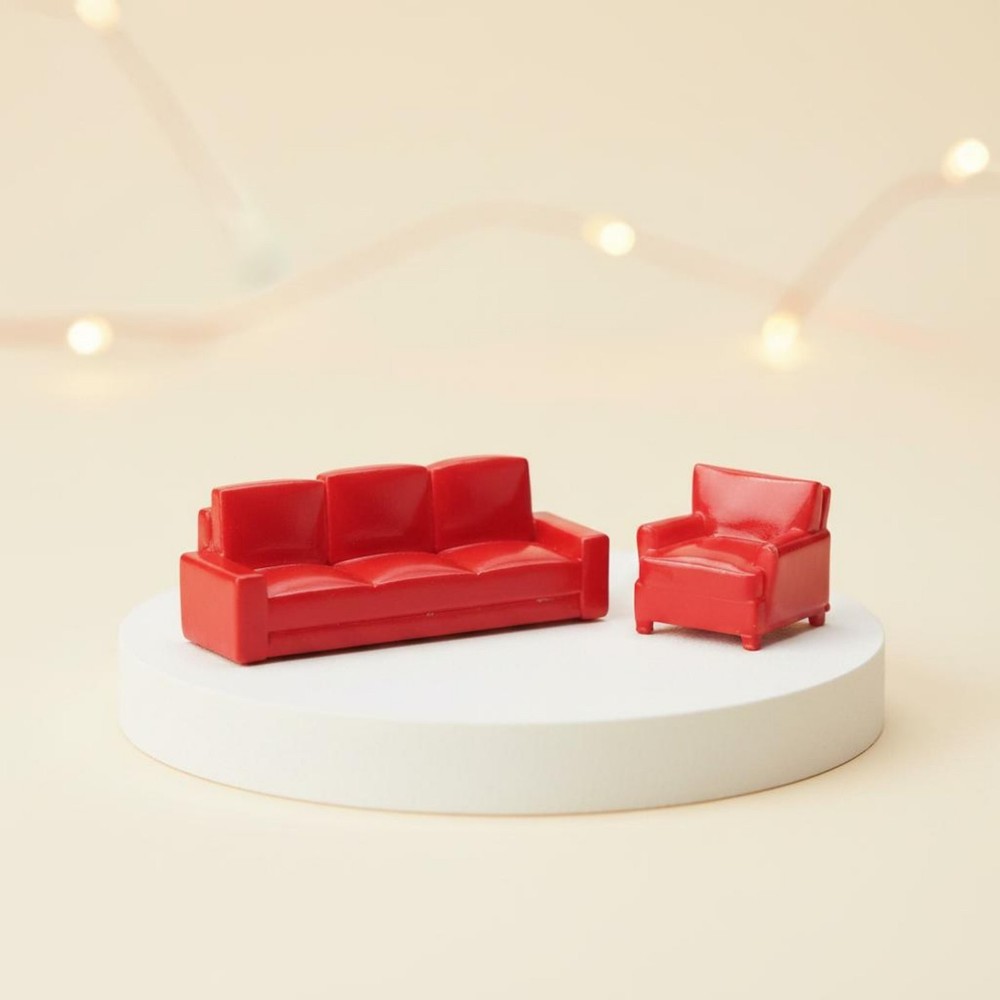 1:64 Scale Sofa Set DIY Accessory Tiny Couch Model Elegant Workmanship