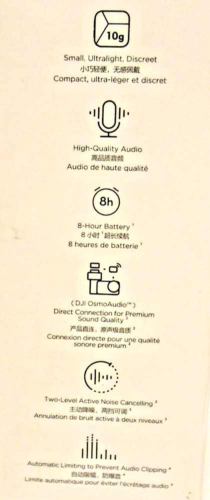 DJI Mic Mini Transmitter Wireless Lavalier Microphone Ultralight Black Free Ship