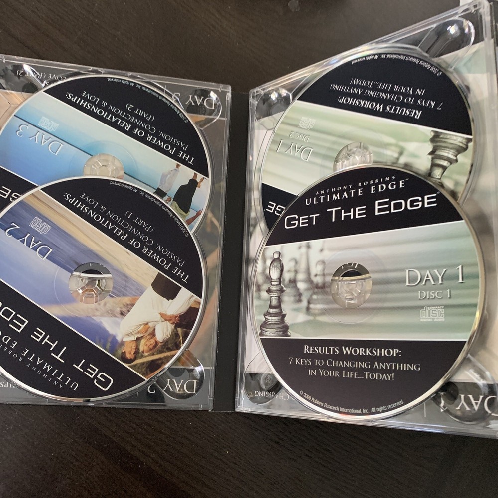 ANTHONY ROBBINS ULTIMATE EDGE 3 PART SYSTEM Audio CD/DVD Box Set MINT COMPLETE