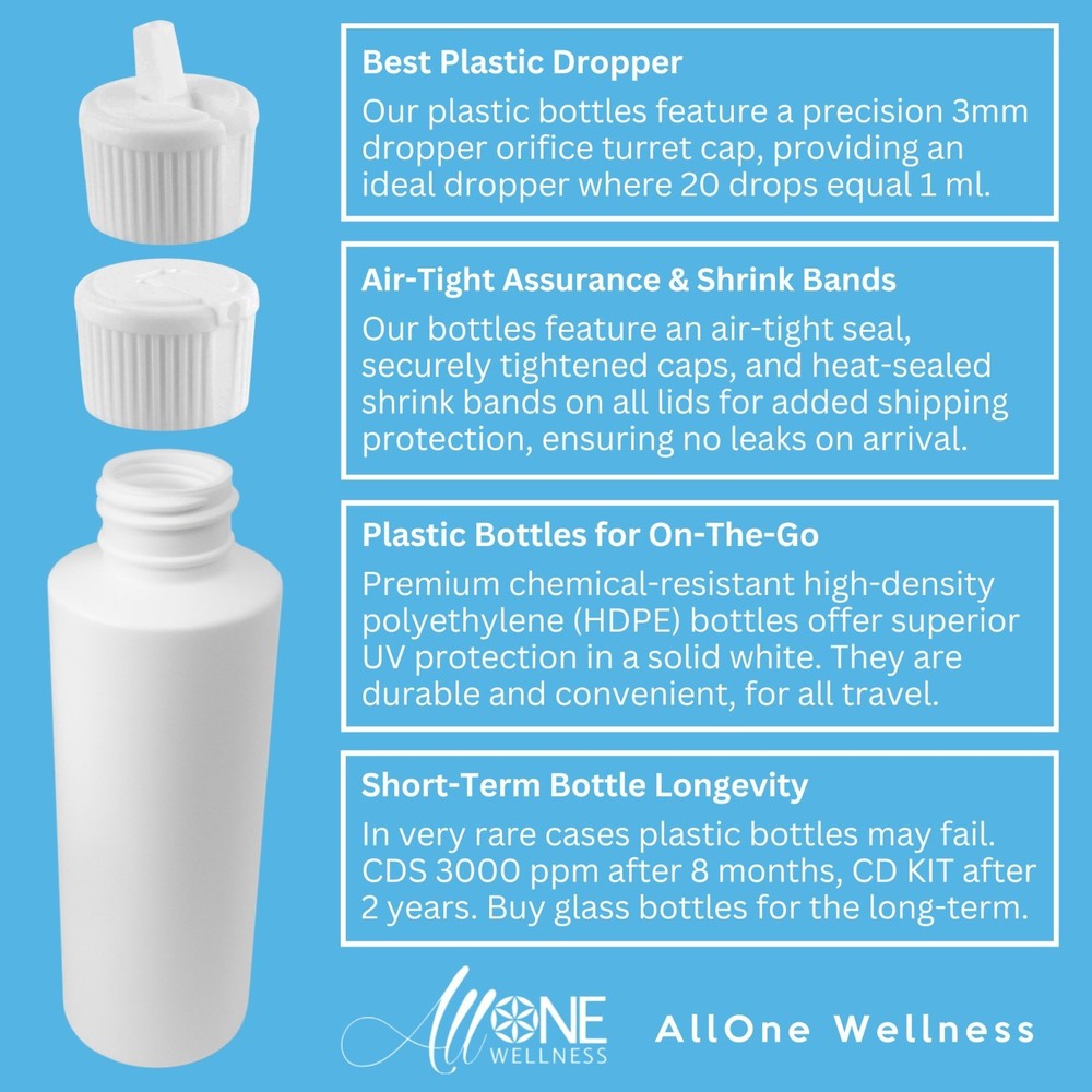 CDS Water Purification Solution (Ready to use) Plastic bottle 4.2 oz 125ml