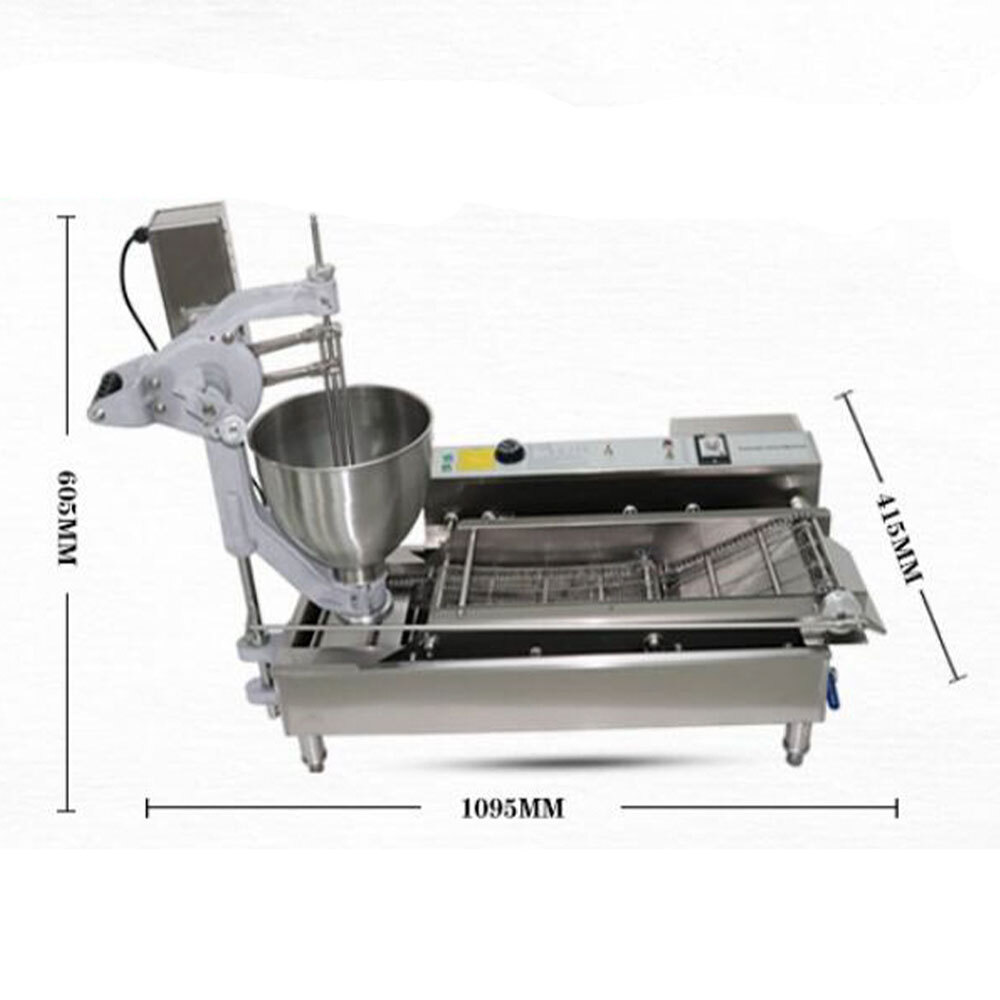 Double Row Automatic Donut Maker Making Machine With 3 Moulds Doughnut Fryer