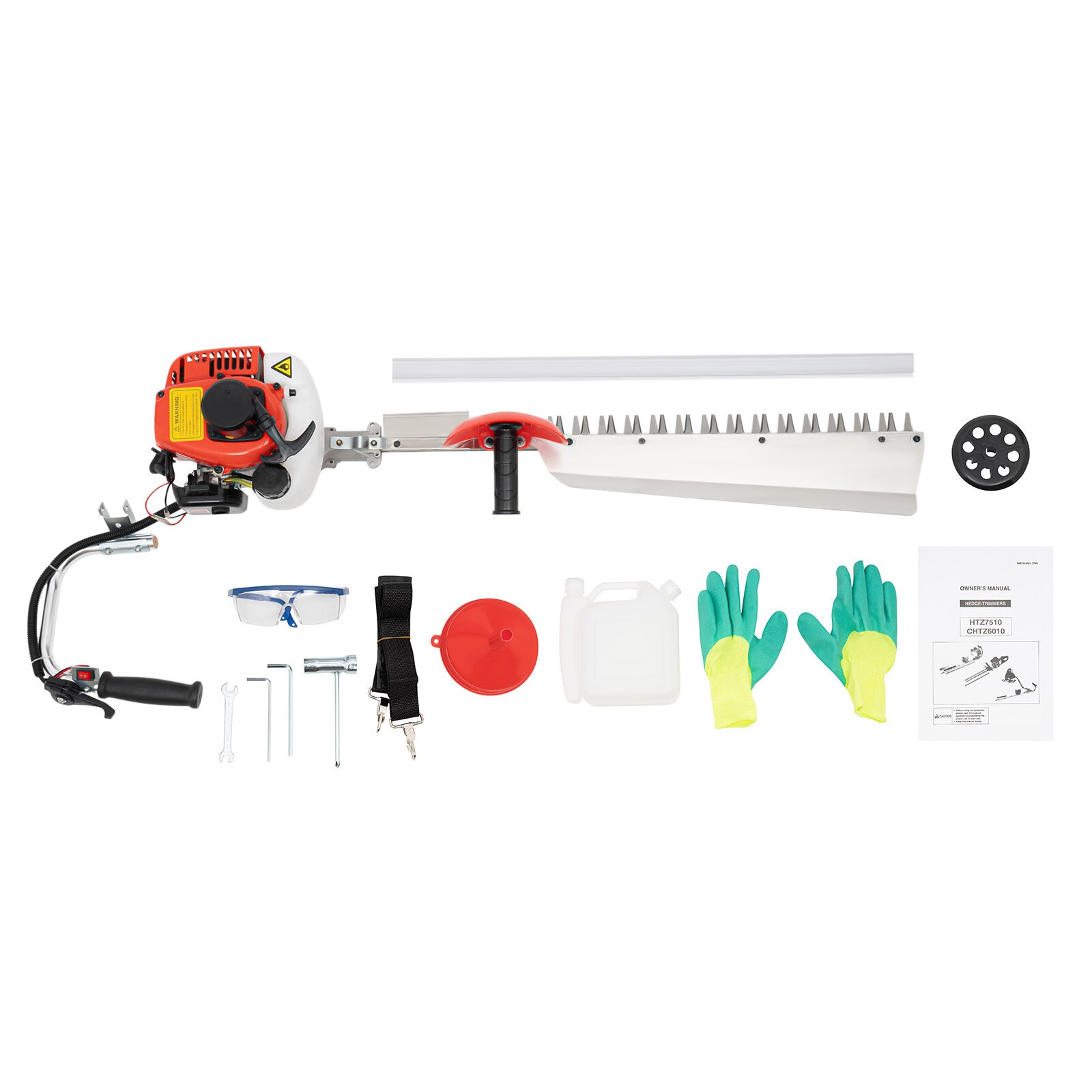Gasoline Hedge Trimmer Gas Powered Handheld Hedge Trimmer 27.56" Blade Cordless