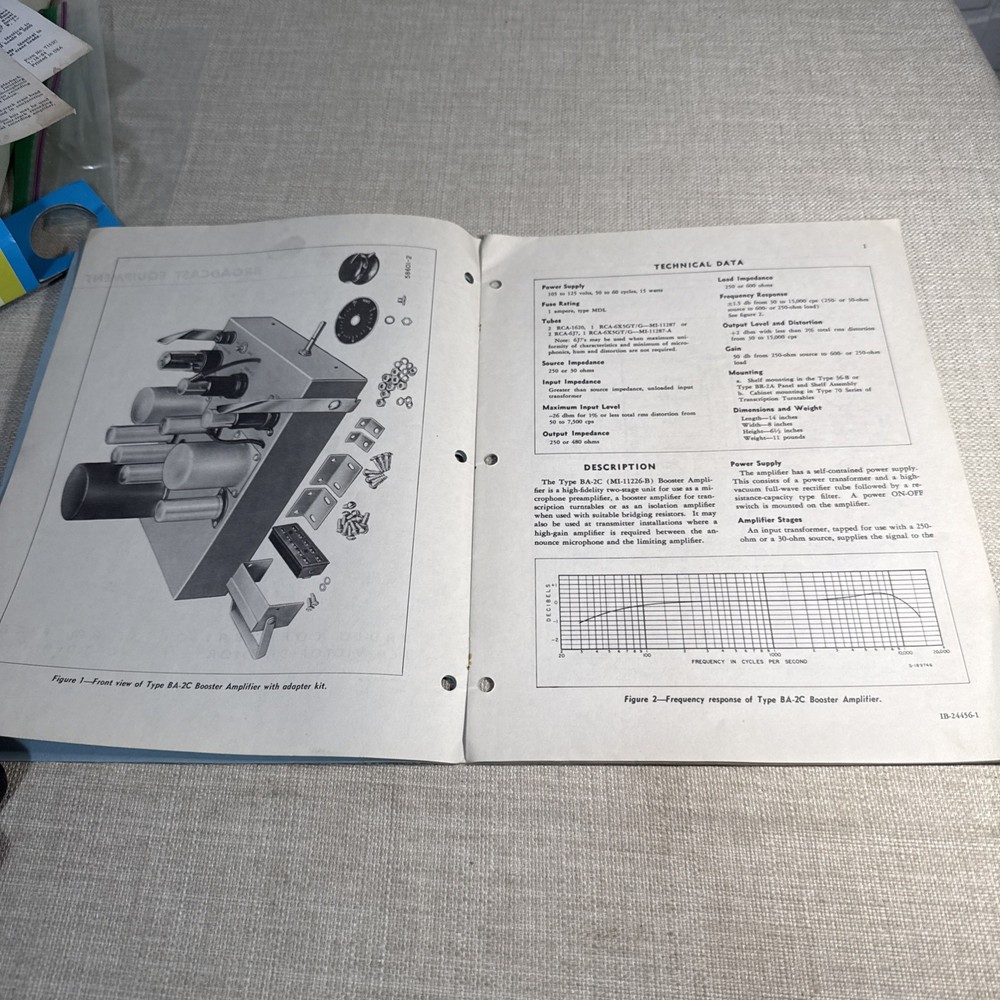 RCA Type BA-2C Booster Amplifier Instructions
