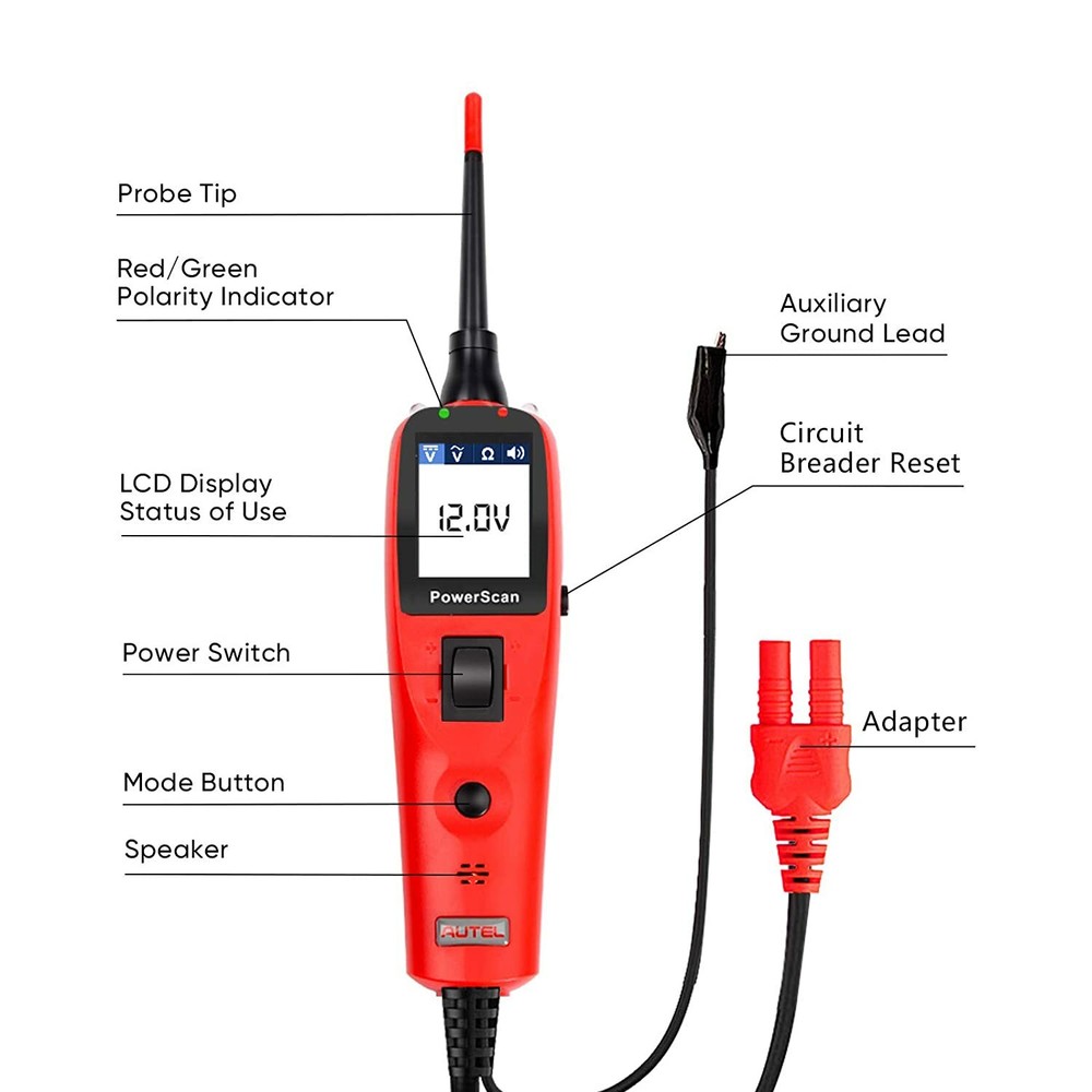 Autel PowerScan PS100 Electrical System 12V - 24V Auto Circuit Tester Scanner