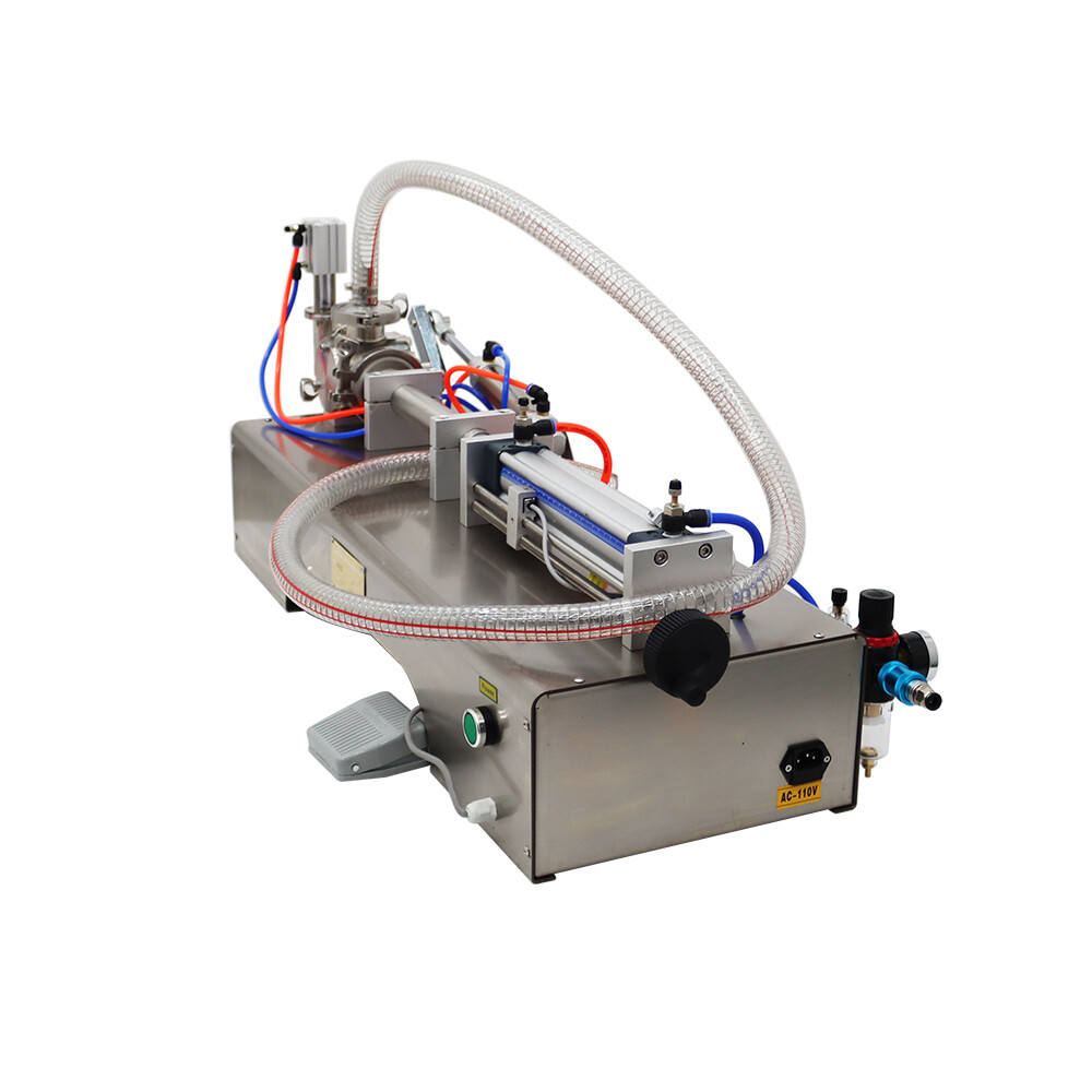 10-100ml Pneumatic Paste Liquid Filling Machine Single Nozzle with Hopper 110V