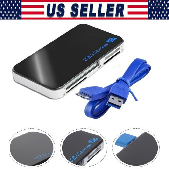 USB 3.0 Memory Card Reader Adapter 5GBPS Fit CF/TF/SD/Micro SD/XD/M2/MS Card Lot