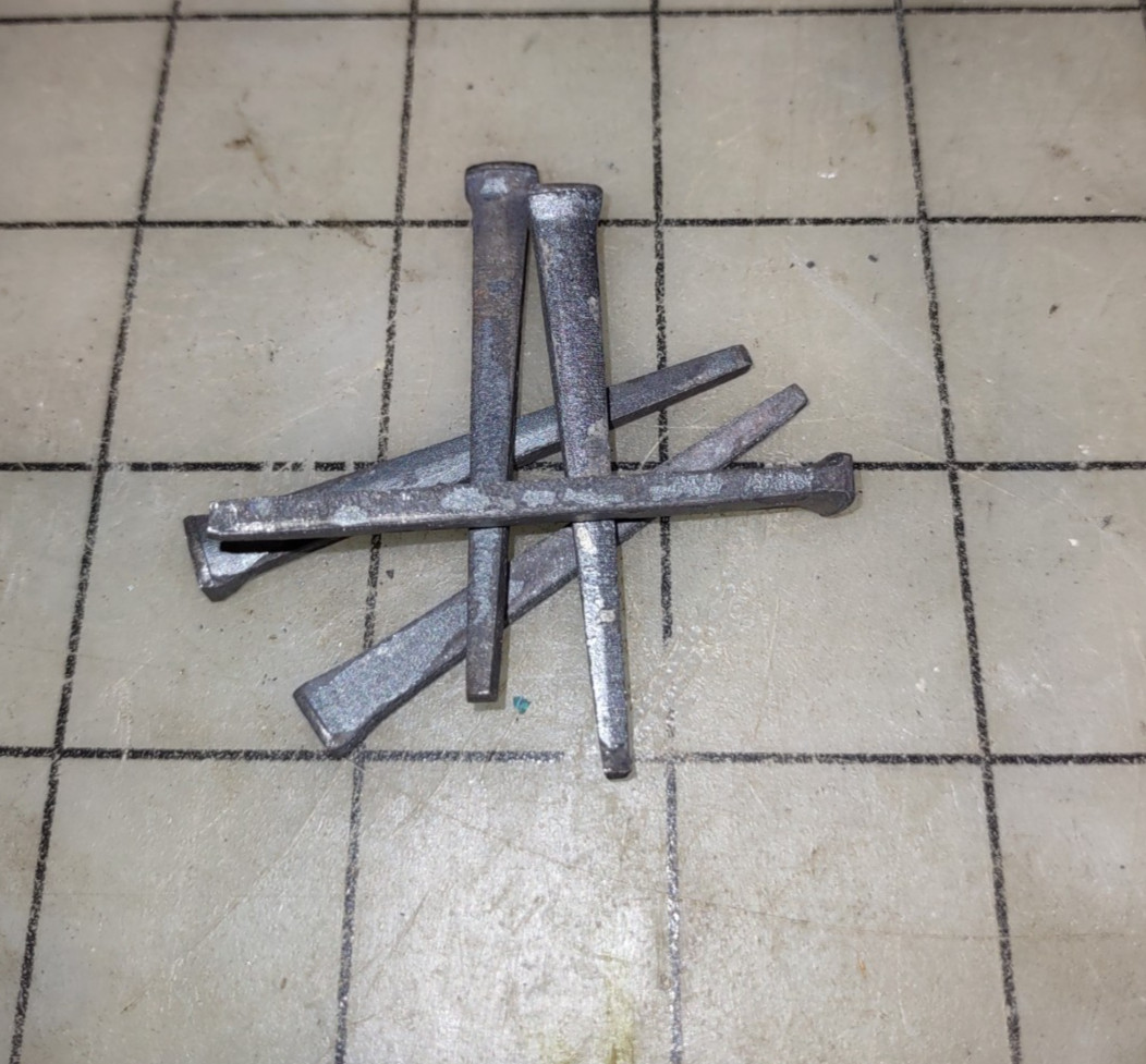 Lot of 30 pcs. Square Cut 2" Nails Vintage Old Unused