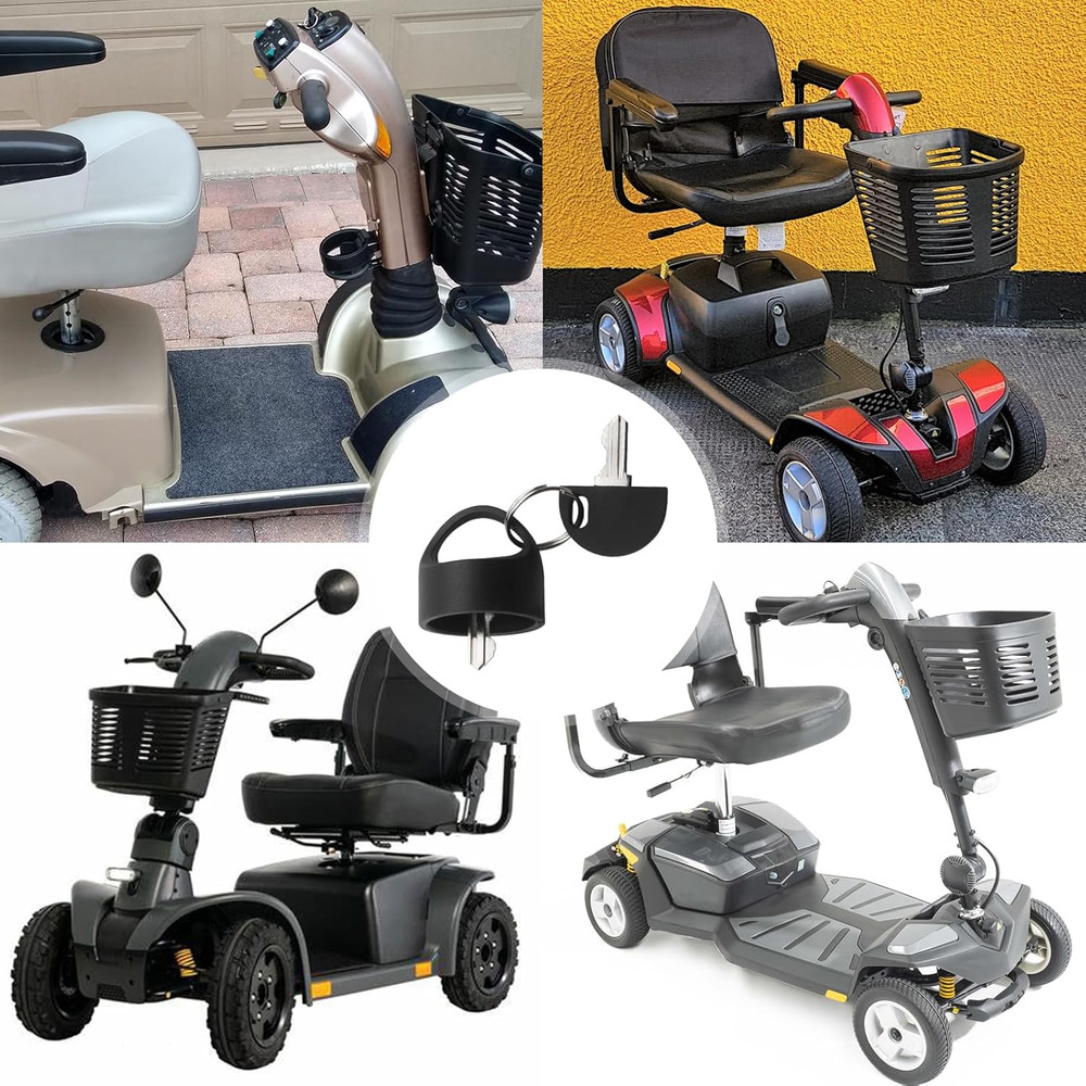 For Pride Mobility Scooter Replacement Key Set, Deluxe Easy Pull Key for Pride G