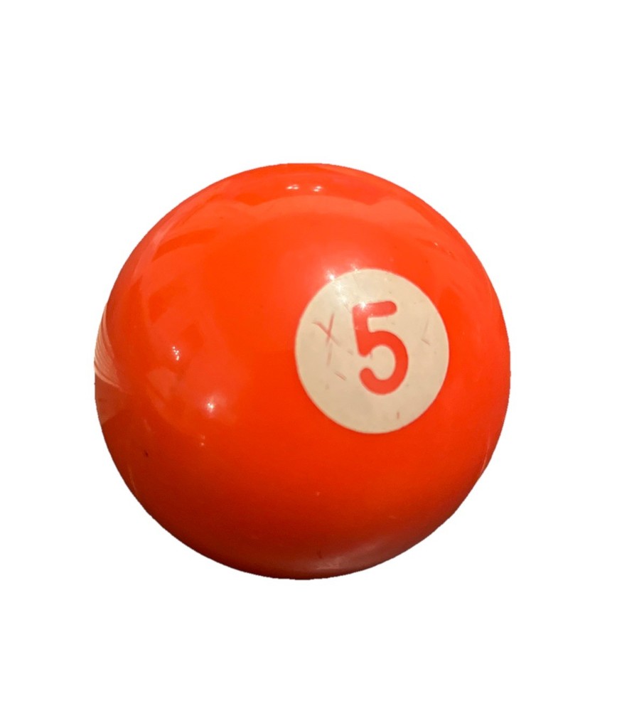Vintage Solid Pool Ball Replacement 2 1/4 Inch Regulation Size Orange 5