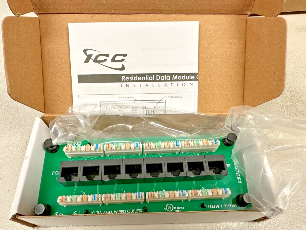 ICC Compact Module 8-Port CAT 6 Data P/N: ICRESDPB3C