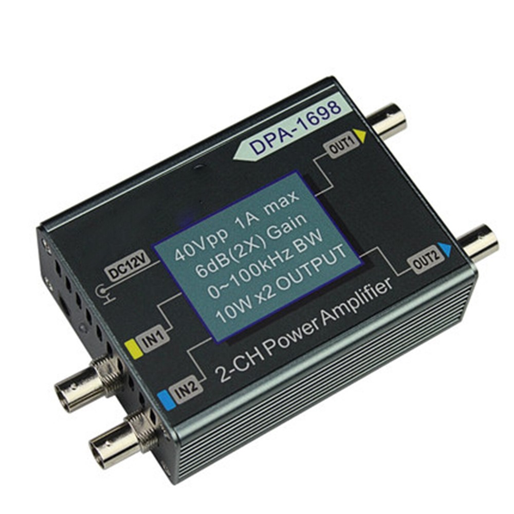 DC Amplifier 40V DPA-1698 High Power Dual Channel DDS Functional Generator