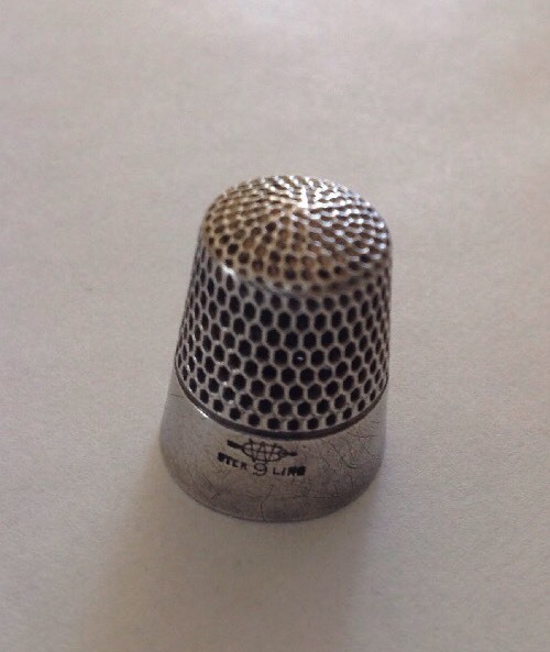 Antique Sterling Silver Plain Band Thimble by Webster Co * Circa 1900s Size 9