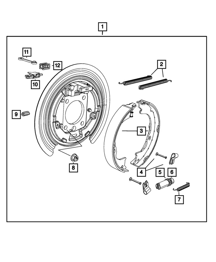 Genuine Mopar Upper Shoe Return Spring 68003607AA