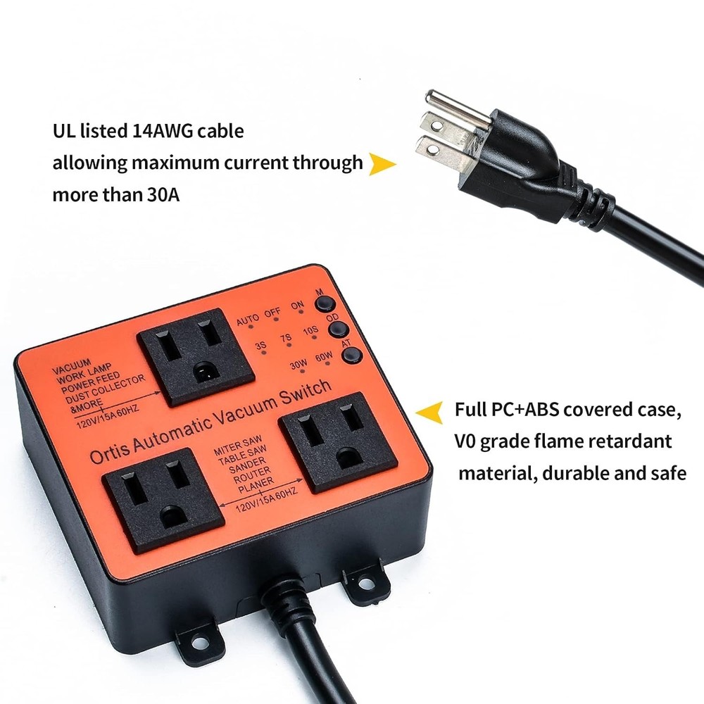 Automatic Vacuum Switch Dust Control Auto Switch with Delay for Power Tools