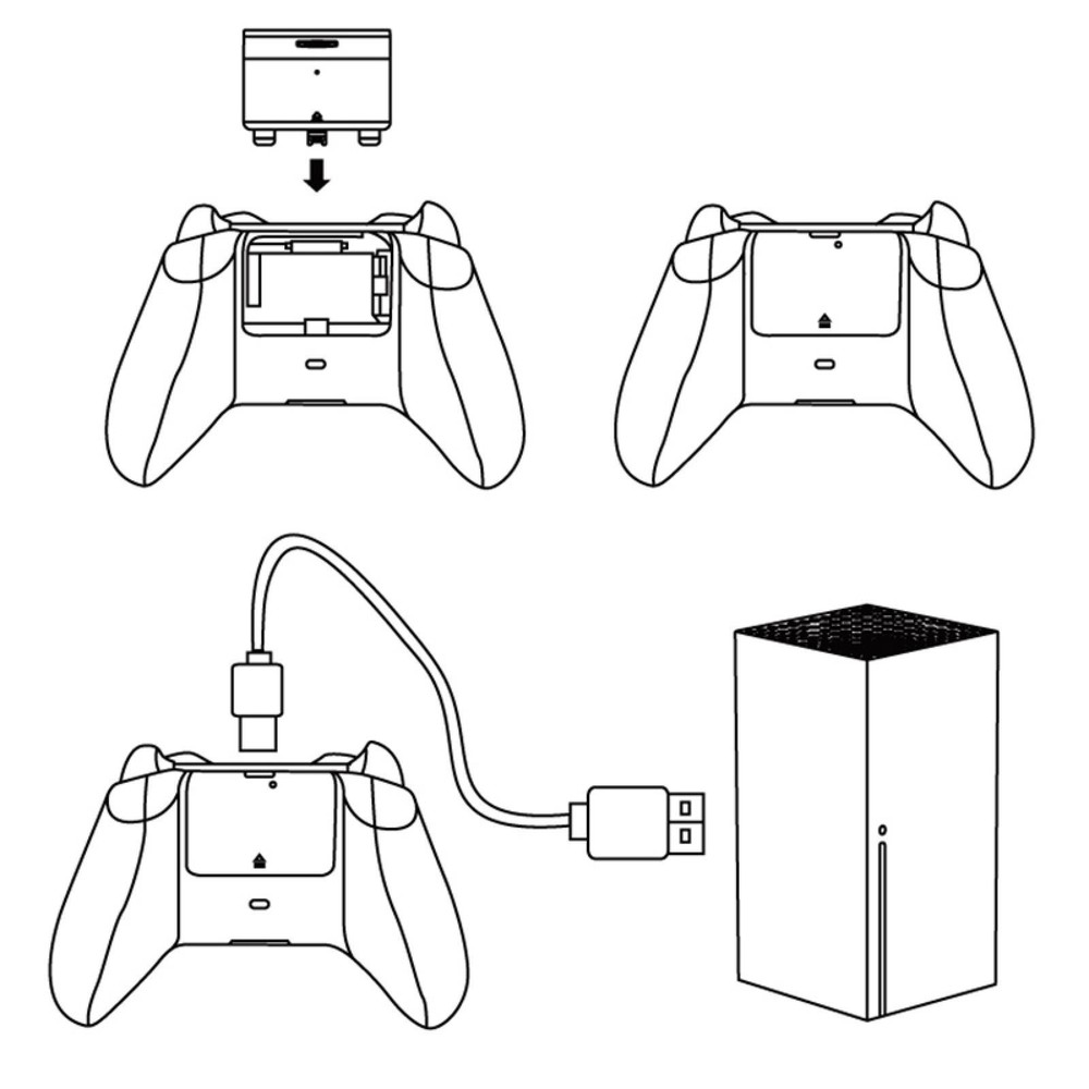 Replacement Rechargeable Battery LED Indicator For Xbox Series X/S Controller A