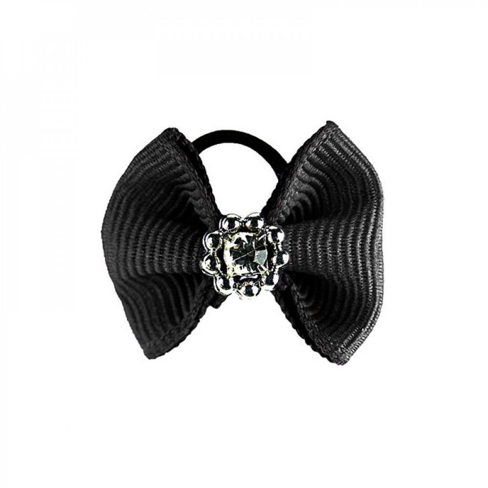 HORZE Sparkling Mane Bows - Black - One Size