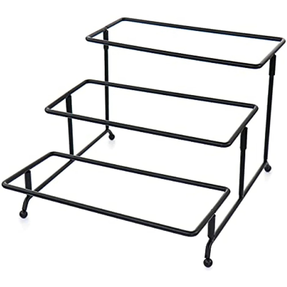 Elama 3 Tier Rectangular Plate Porcelain Serveware Set