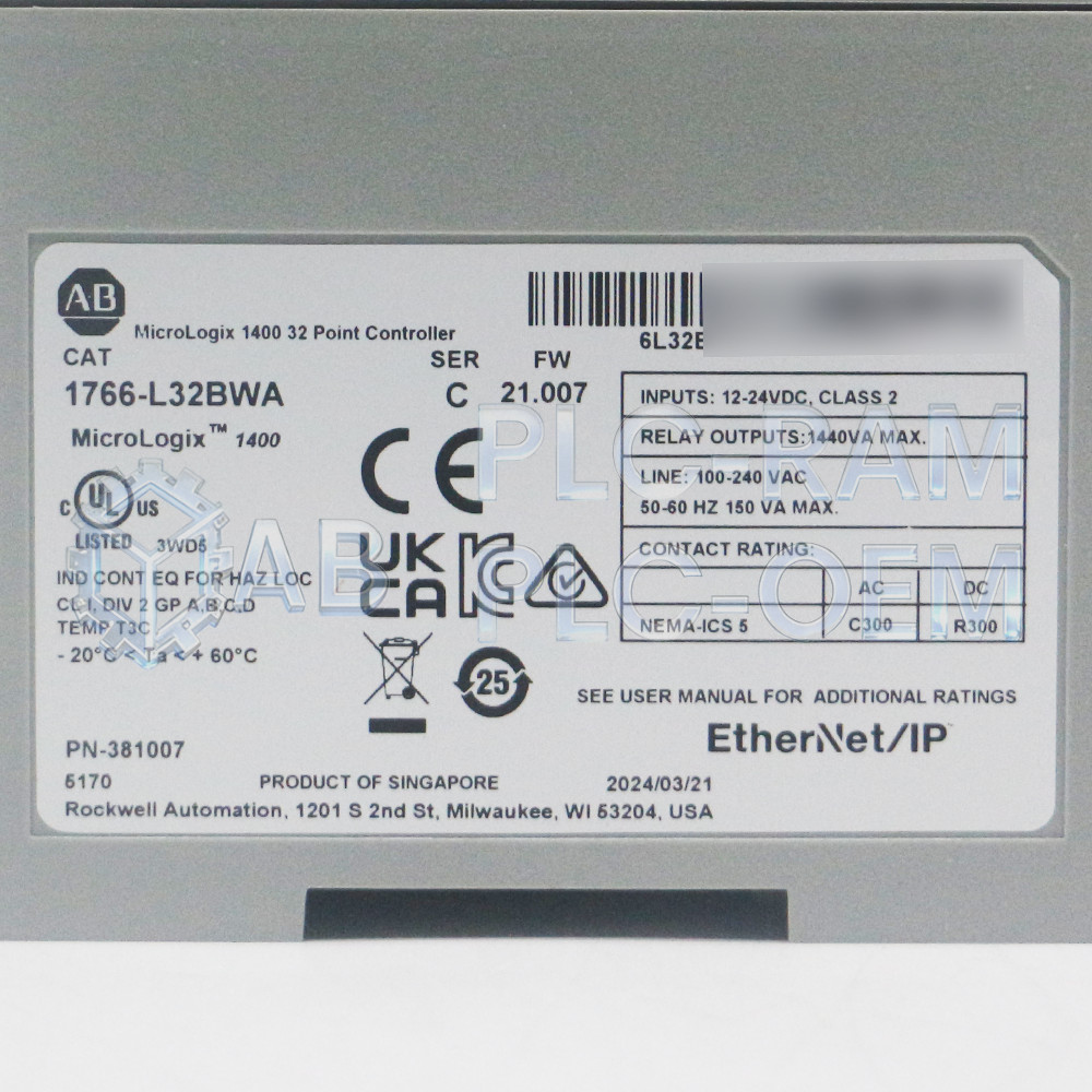 Allen Bradley 1766-L32BWA MicroLogix1400 32 Point Controller🔥UPS Shipping🔥