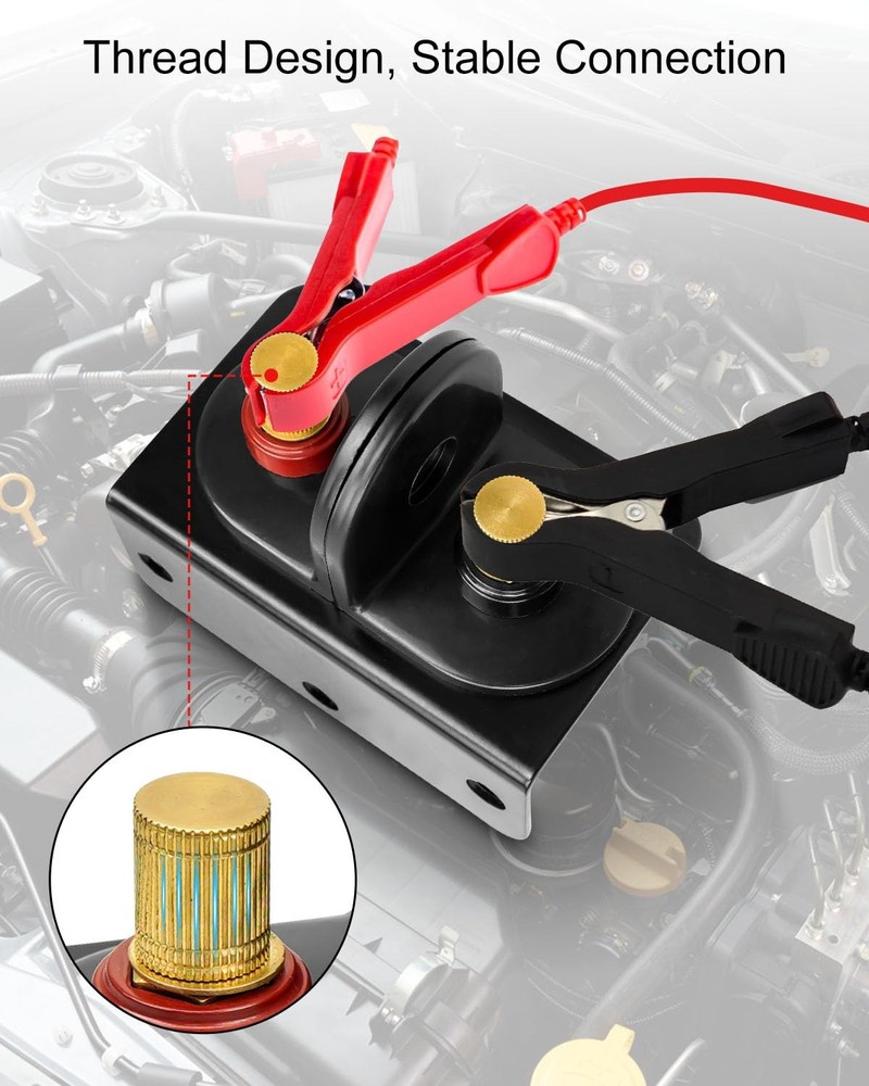 Remote Battery Terminals with Mounting Bracket and Cables, Jump Post...