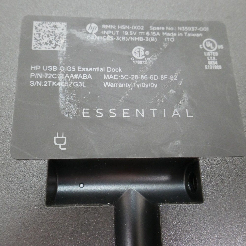 HP USB-C G5 Dock Docking Station