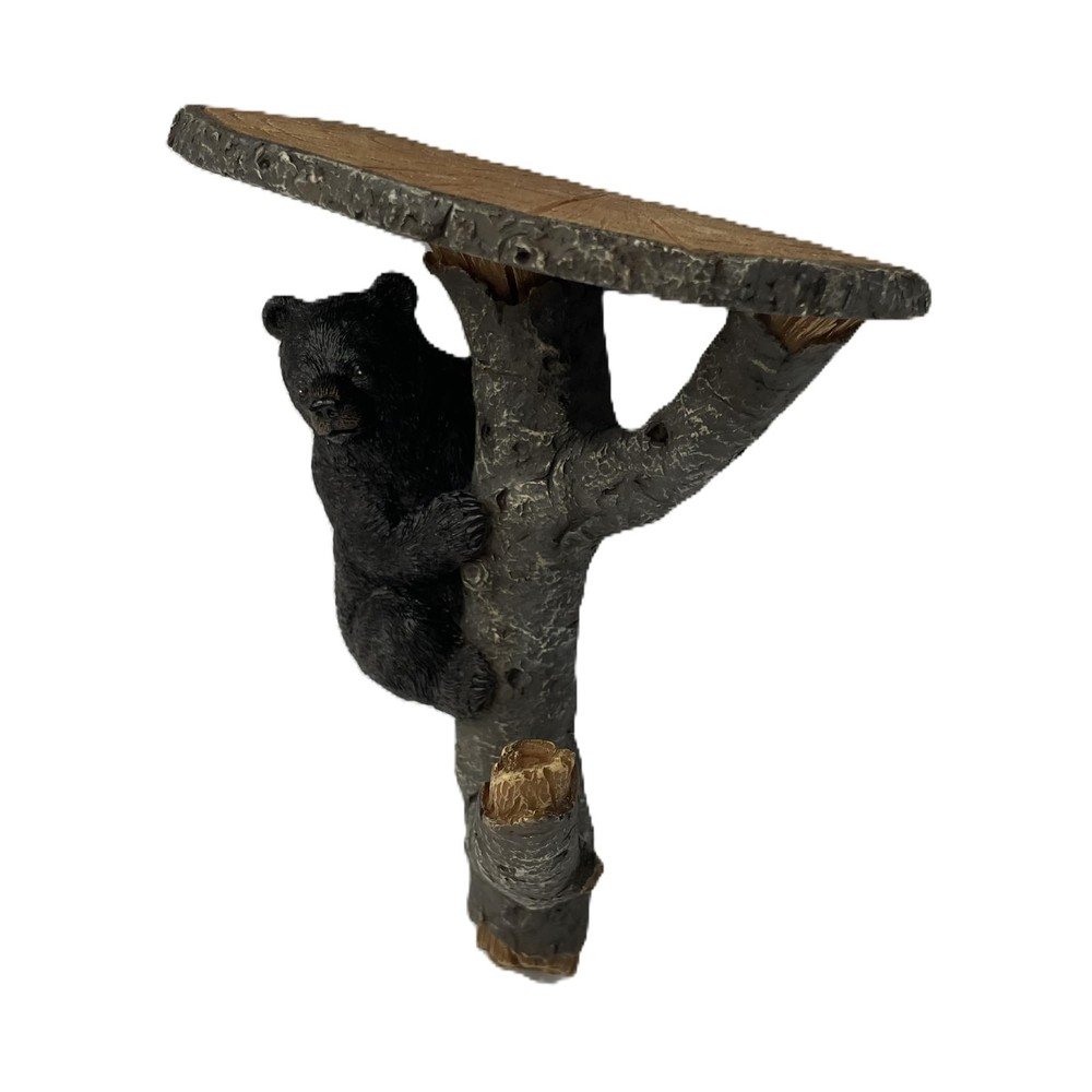 Climbing Bear Wall Shelf - Rustic, 1 Shelf, Accent Shelf, Decorative Wall She...
