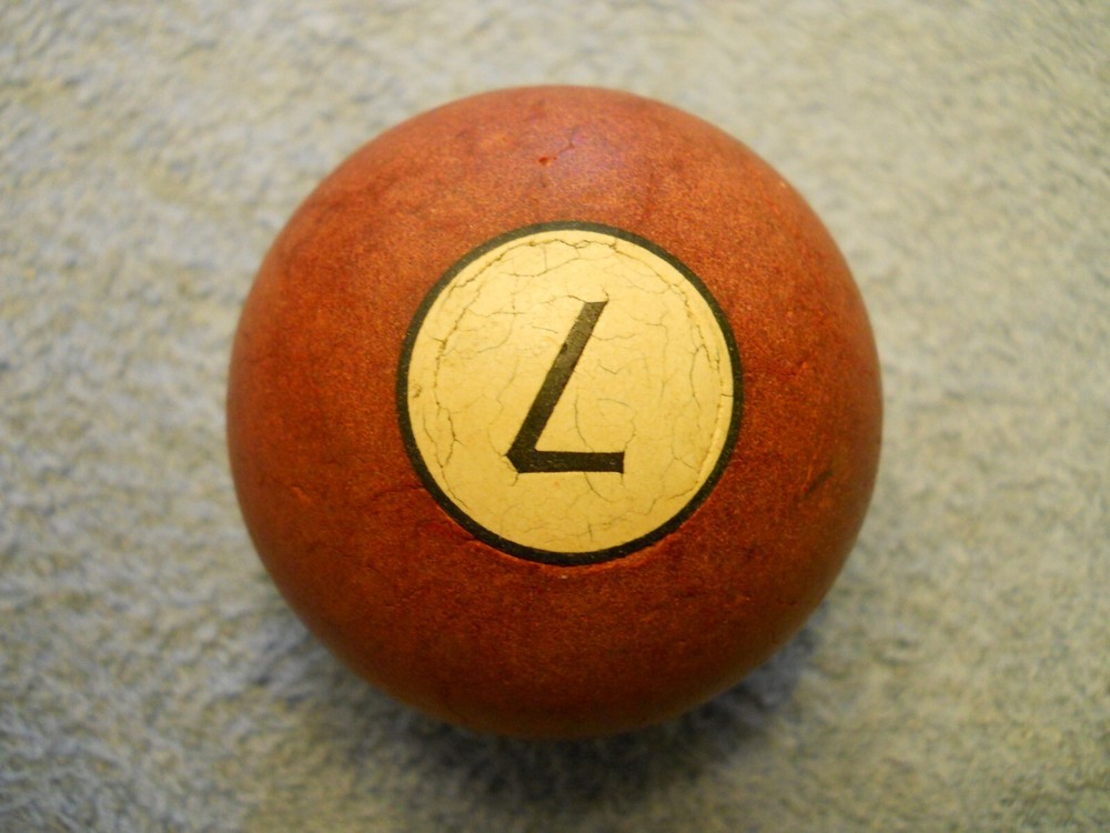 Vintage Clay Billiard Ball- #7