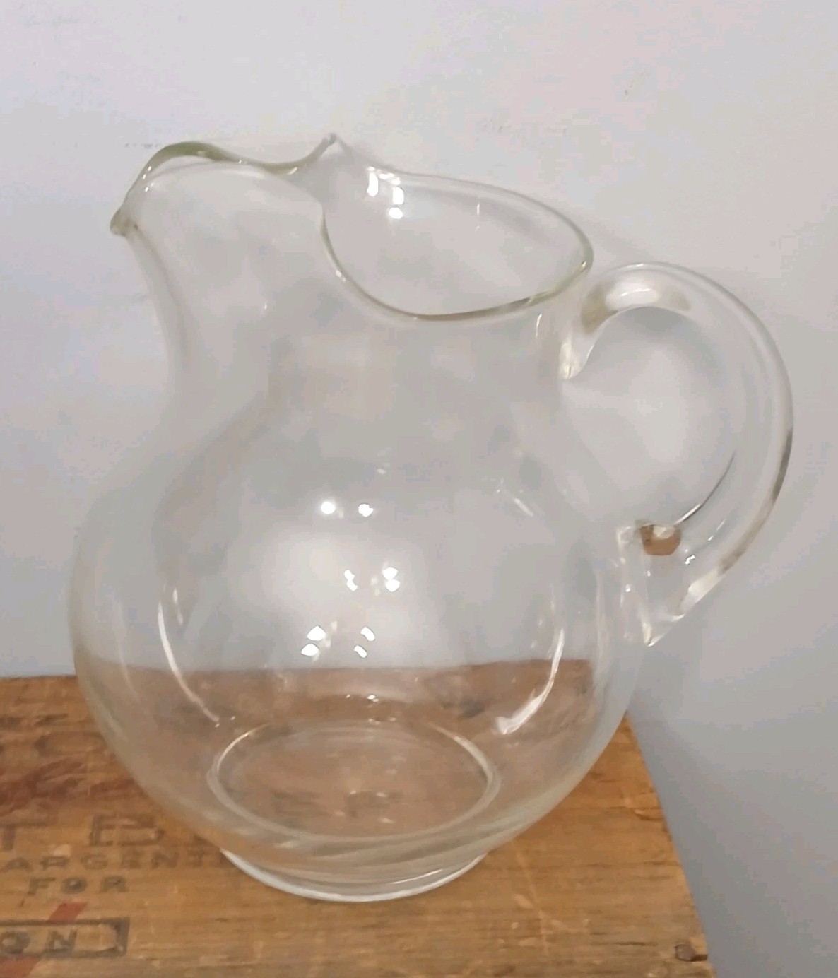 90 oz. Hand Blown Clear Glass Beverage Pitcher Clearly Glassware by Caisa - New