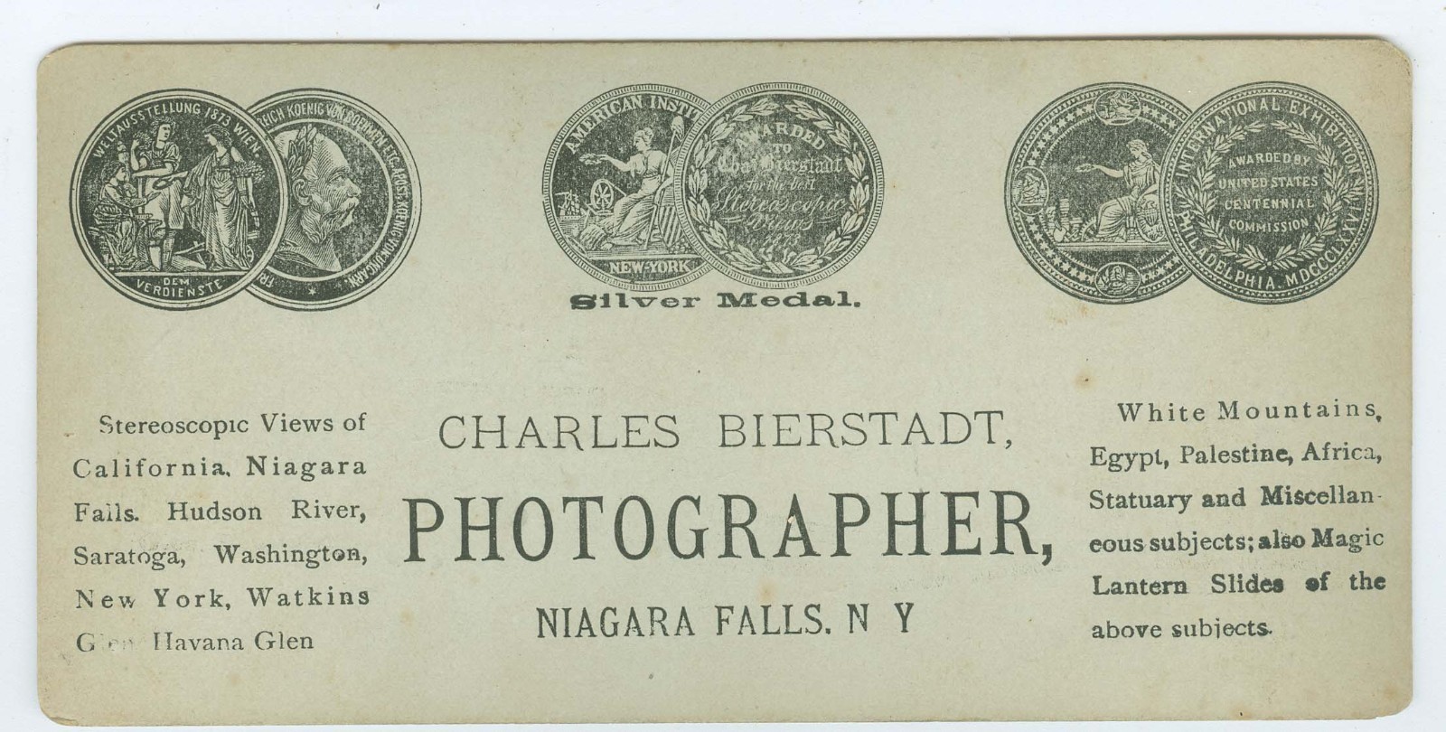 G2214~ NIAGARA Winter Ice Bridge 1870s Stereoview - Bierstadt