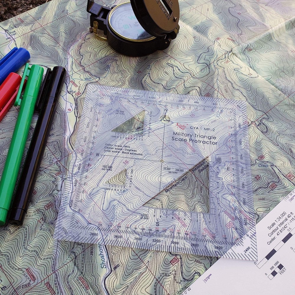 Military Map Protractor (GTA 5-2-12) - Coordinate Scale for Map Navigation