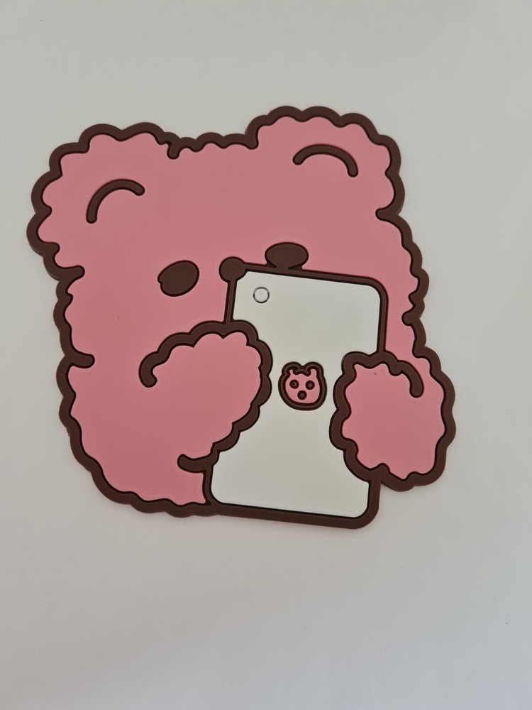Bear with phone shape silicone coaster